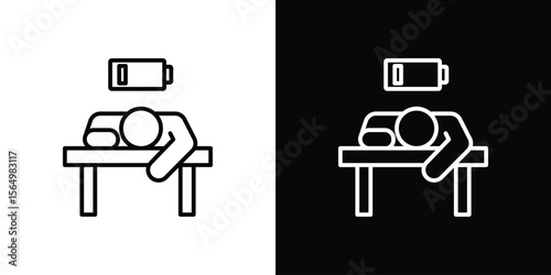 Tired person icon logo element. Vector illustration. EPS10