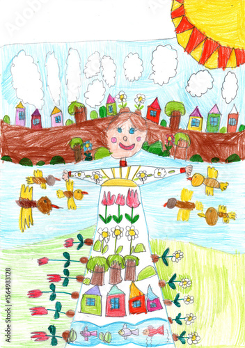 Woman as a symbol of the earth and environmental protection.