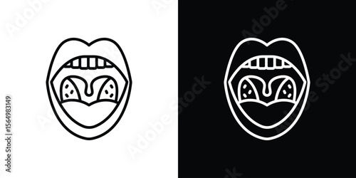 Tonsillitis icon logo element. Vector illustration. EPS10