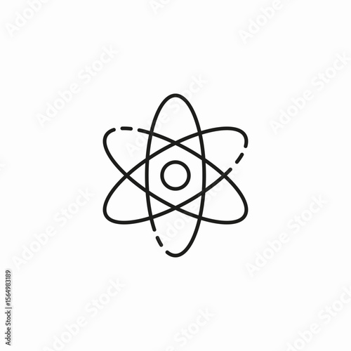 science atom structure icon sign vector
