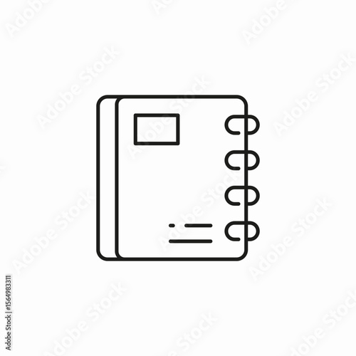 spiral notebook icon sign vector