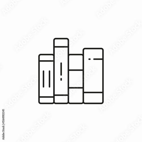 stack books education icon sign vector