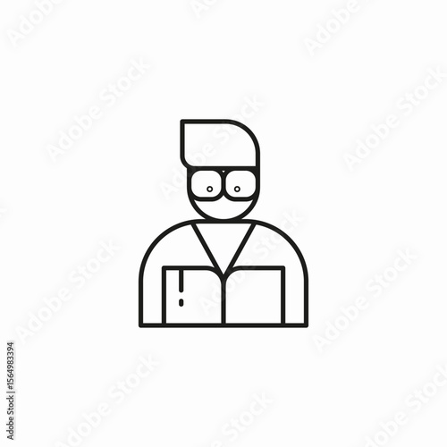 student reading book icon sign vector