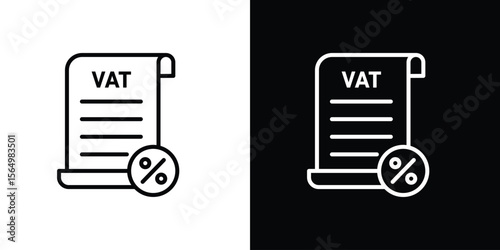 Value added tax VAT icon logo element. Vector illustration. EPS10