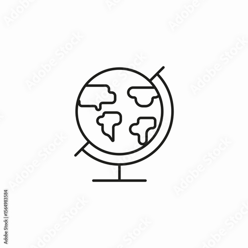 terrestrial globe stand icon sign vector
