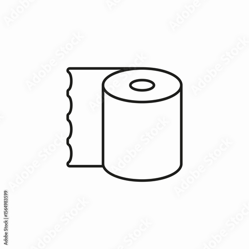 toilet paper roll icon sign vector