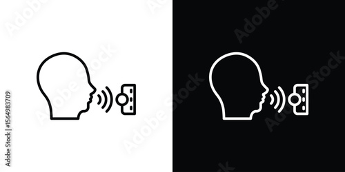 Voice control icon logo element. Vector illustration. EPS10