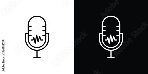 Voice recognition icon logo element. Vector illustration. EPS10