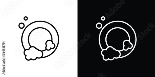 Washing dishes icon logo element. Vector illustration. EPS10