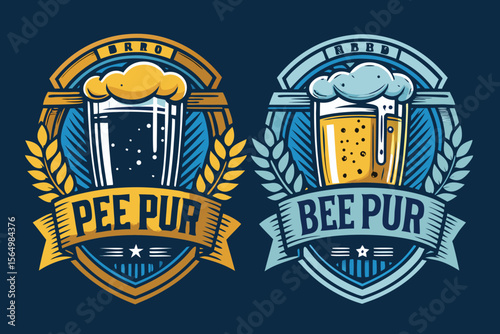 Two Beer Pub Logos Pee Pur and Bee Pur