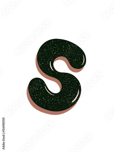 Glossy 3D letter 