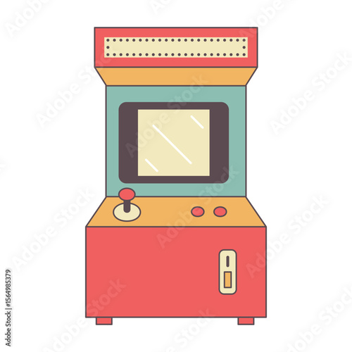 Retro Arcade Game Machine Vector Illustration