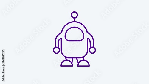 Animated Robot icon concept