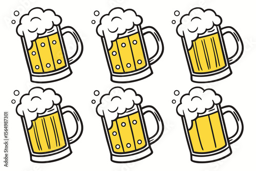 Cartoon Beer Mug Illustration