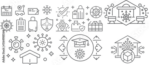 COVID-19 Impact on Daily Life and Safety Measures Illustration