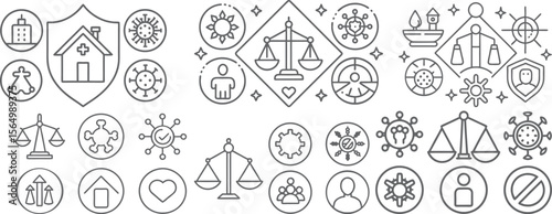 Comprehensive Public Health and Safety Icon Collection