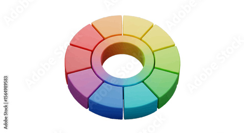 color wheel isolated on white background