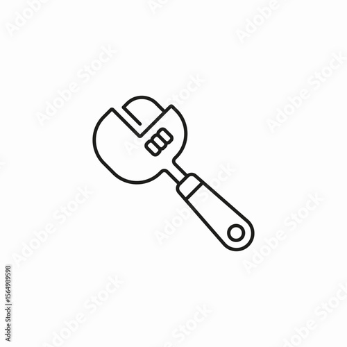 adjustable spanner tool icon sign vector