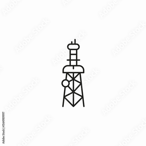 communication tower signal icon sign vector