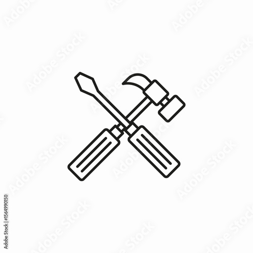 crossed tools icon sign vector