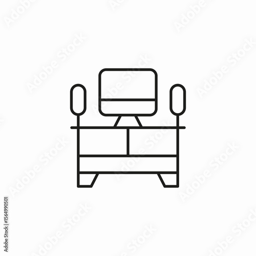 entertainment center speakers icon sign vector
