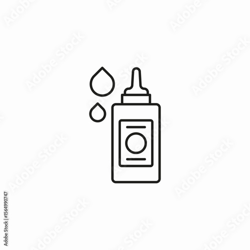 glue bottle drops icon sign vector