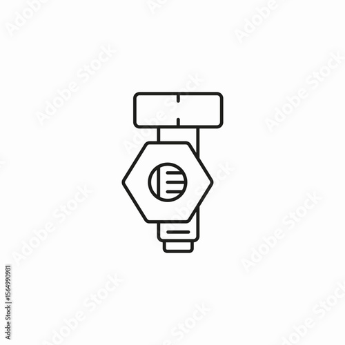 industrial bolt nut icon sign vector
