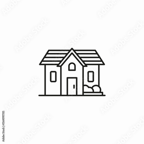 single family house icon sign vector