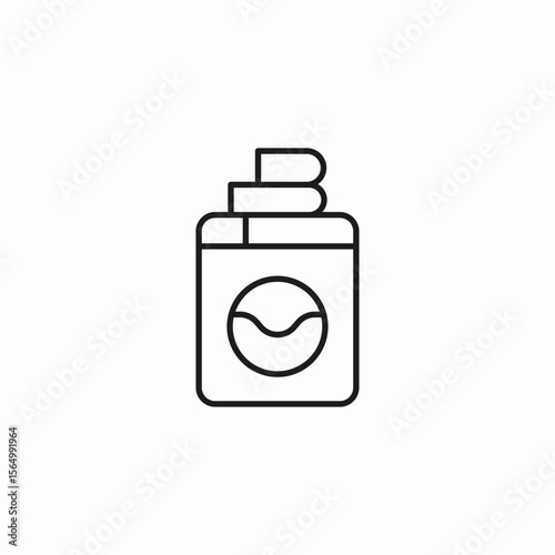 washing machine laundry icon sign vector