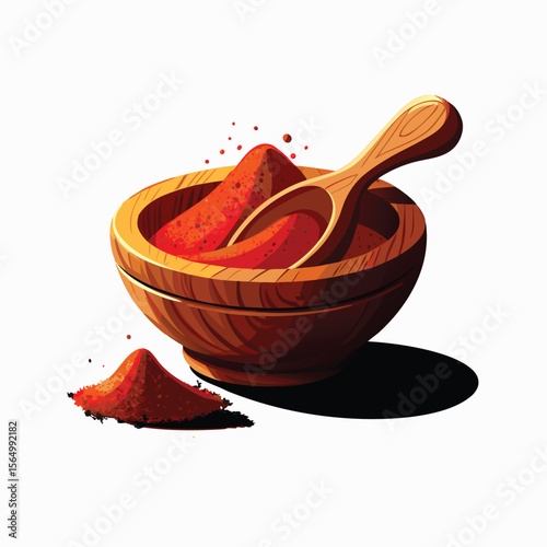 mortar and pestle with red pepper