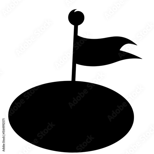Silhouette of plate with flag toothpick, cultural identity and pride