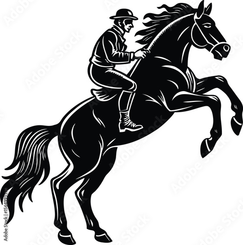 Horse Jumping Silhouette