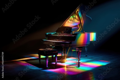 piano and music notes