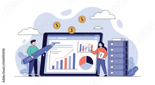 Analyzing Financial Data and Business Growth Charts for Strategic Planning and Investment Decisions