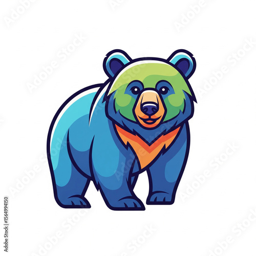 colorfull cute bear
