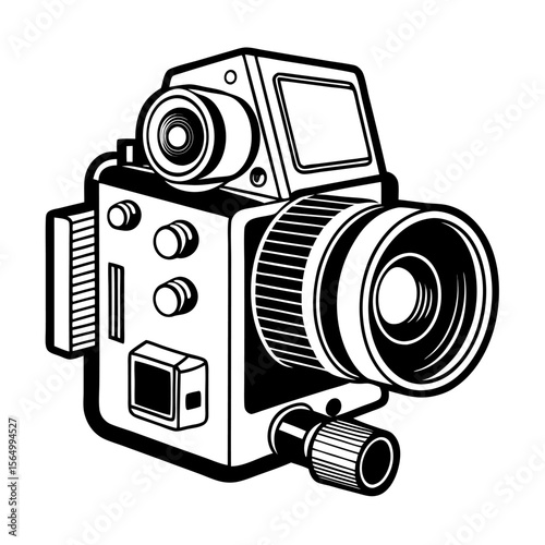 retro camera vector illustration