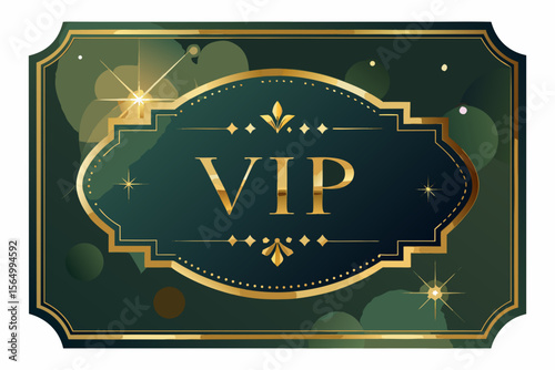 luxury emerald gold vip invitation card elegant event premium decor