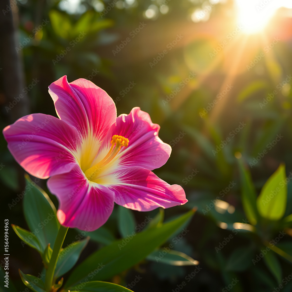 Fototapeta premium Künstlerische Makroaufnahme einer rosa Blüte mit Tropfen