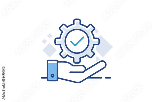 mono line icon hand holding symbol gesture minimal flat clean sign