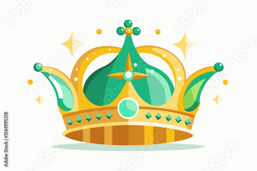 emerald gold crown royal elegant regal symbol prestige