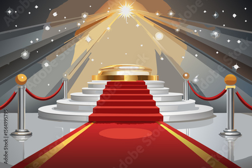 classy silver gold red carpet scene gala luxury event spotlight