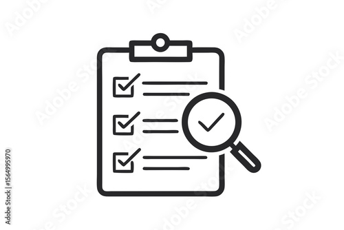 mono line icon product inspection feature quality control