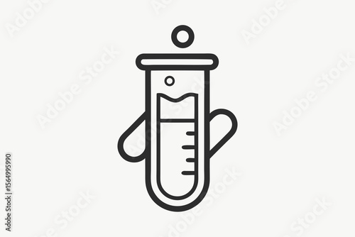mono line icon product testing showing process quality symbol