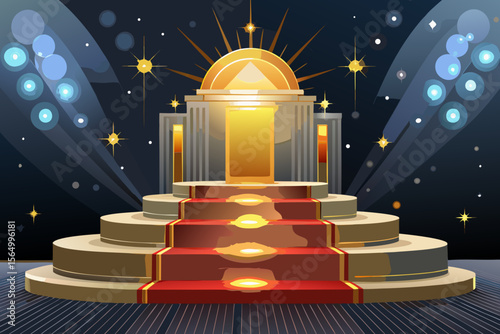 vip platinum gala background tiered modern elegant stage design