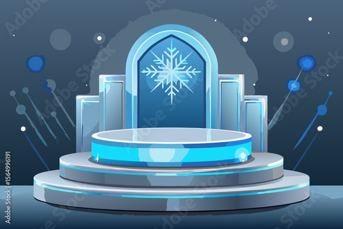 winter luxury display stand silver modern stylish elegant design
