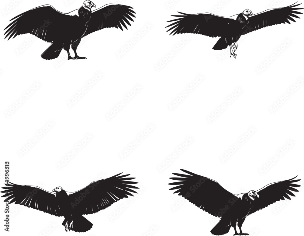vector illustration of california condor vector illustration of california condor