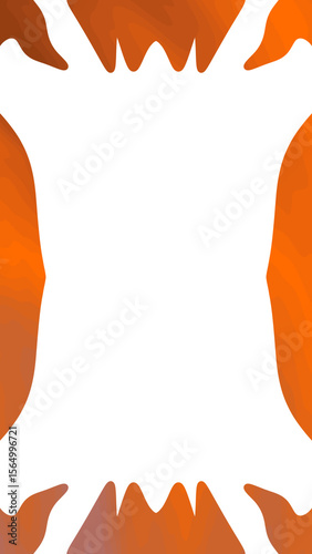 orange frame border transparent background with pumpkin png