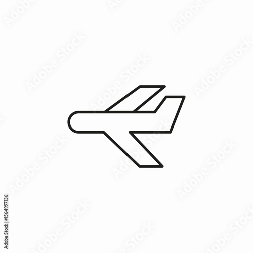 airplane flight travel icon sign vector