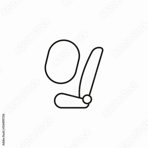 car seat belt icon sign vector