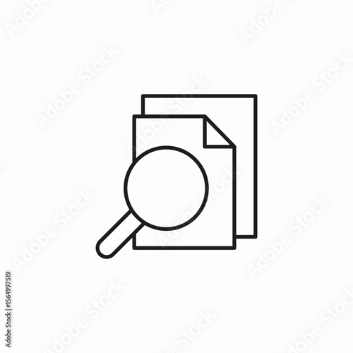 document search magnifier icon sign vector